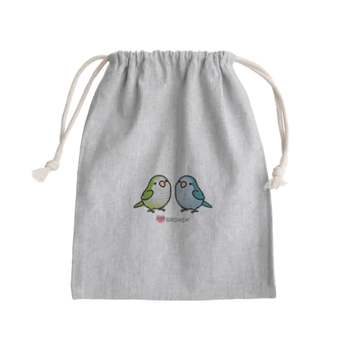 Chubby Bird 仲良しオキナインコ Mini Drawstring Bag