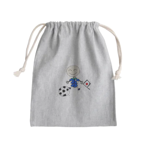 サッカー代表の豆太郎 Mini Drawstring Bag