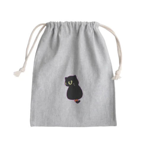 なぞねこ巾着 Mini Drawstring Bag