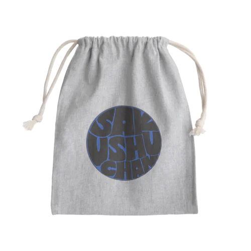 搾取ちゃんロゴ(青＆黒) Mini Drawstring Bag