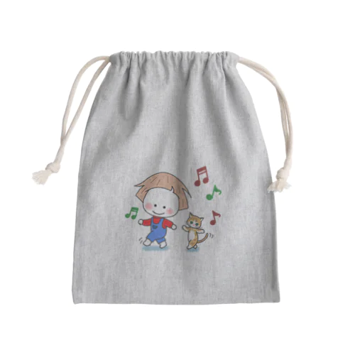 しろまる子ちゃんとニャン君 Mini Drawstring Bag