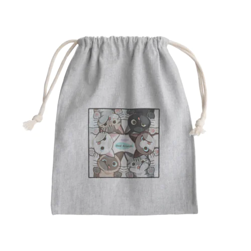 張り付き(全員集合) Mini Drawstring Bag