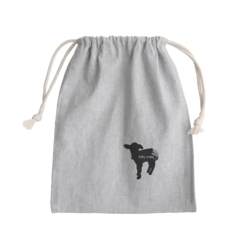 Baby sheep Mini Drawstring Bag