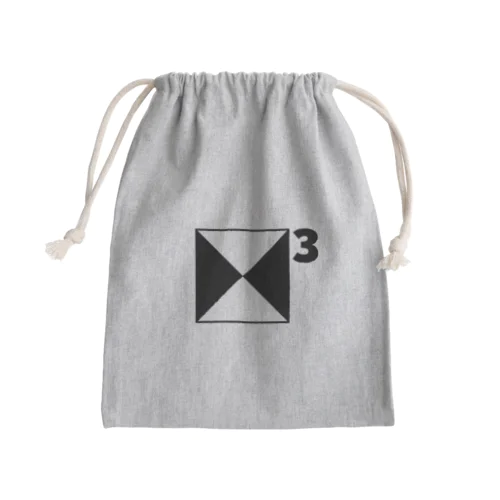 PUNCH OUT　ブラック Mini Drawstring Bag