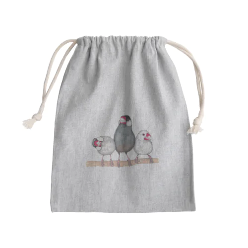 [森図鑑] 三羽文鳥 Mini Drawstring Bag