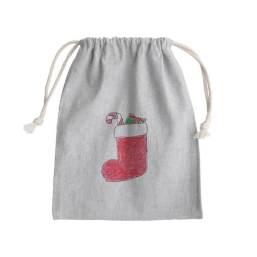 クリスマスブーツ Mini Drawstring Bag