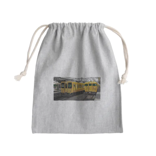 115系電車(からし色) Mini Drawstring Bag