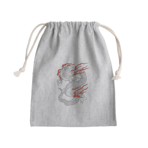 白龍 (線画) Mini Drawstring Bag