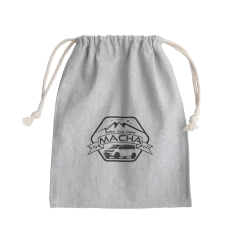 まちゃのキャンプ飯部ステッカーのアイテムです Mini Drawstring Bag