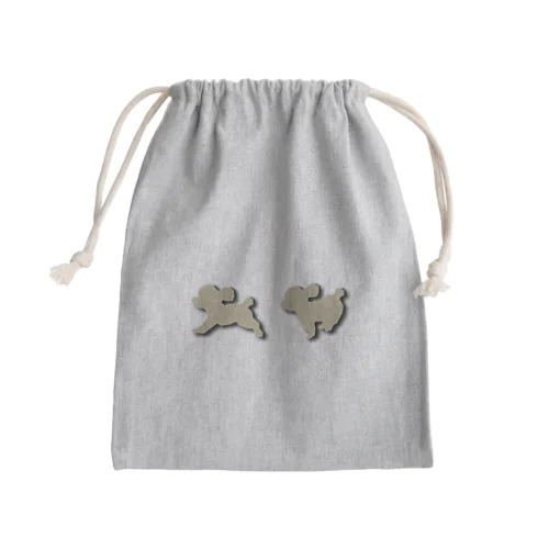 トイプードルのラテくん Mini Drawstring Bag