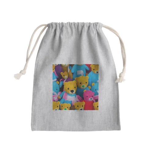 くまさんがたくさん Mini Drawstring Bag