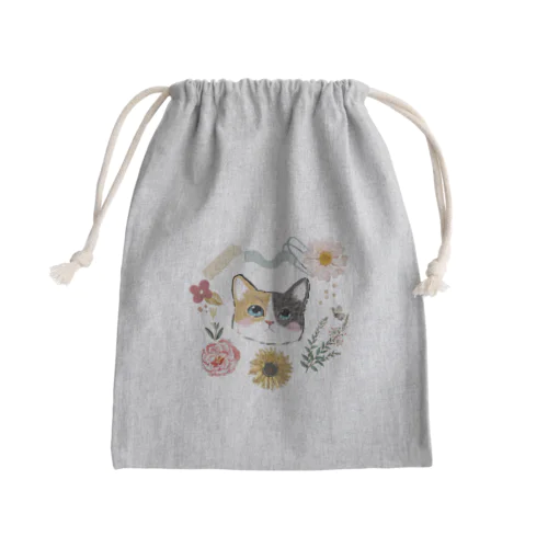 恋する乙女猫 Mini Drawstring Bag