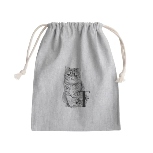 モノクロT Mini Drawstring Bag