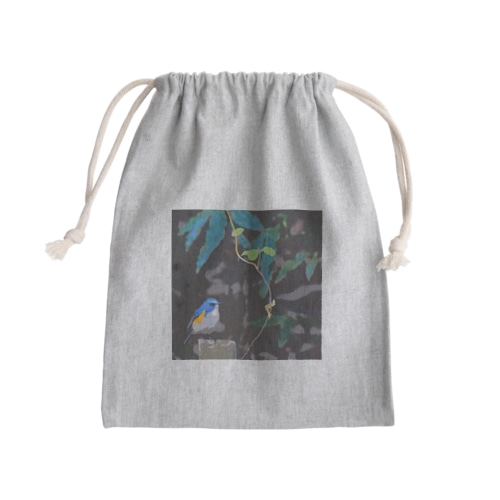 ルリビタキ♂ Mini Drawstring Bag