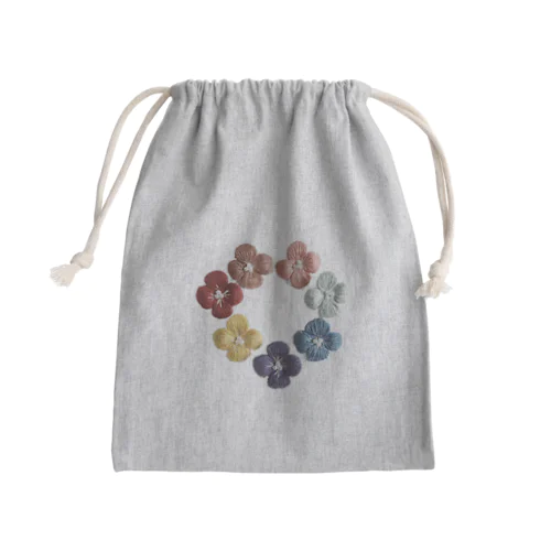 フラワーハート Mini Drawstring Bag