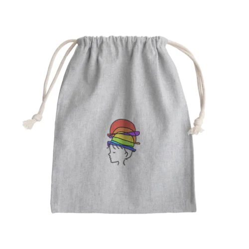 虹色帽子と僕 Mini Drawstring Bag