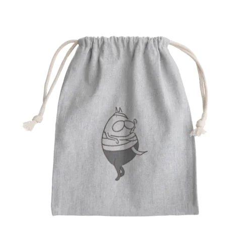 ねこタイツ 漆黒の救世主 Mini Drawstring Bag