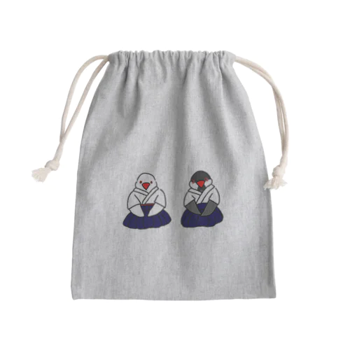 正座の弓道部んちょたち① Mini Drawstring Bag