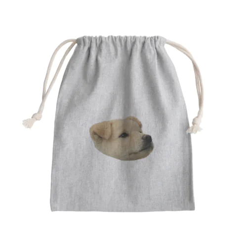 右向きのいぬ Mini Drawstring Bag