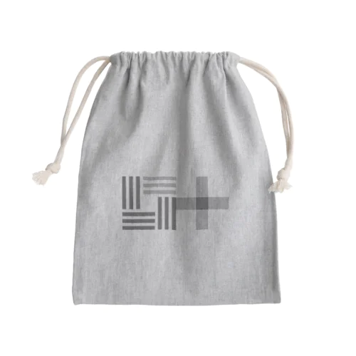 ogori 叶え星紋様(グレー) Mini Drawstring Bag