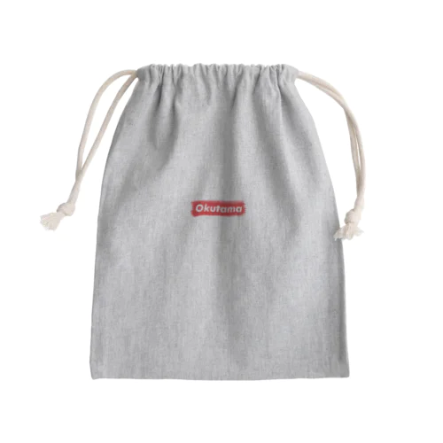 奥多摩町 ｜普段づかいできるご当地グッズ｜ブラシボックスロゴ Mini Drawstring Bag