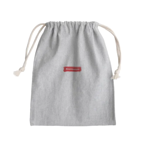 南魚沼市 ｜普段づかいできるご当地グッズ｜ブラシボックスロゴ Mini Drawstring Bag