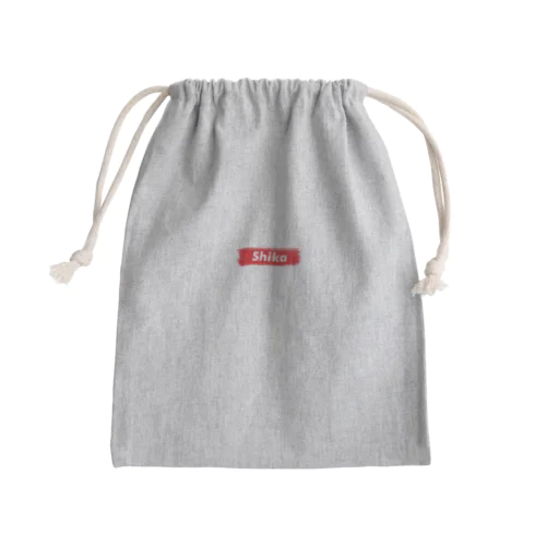 志賀町 ｜普段づかいできるご当地グッズ｜ブラシボックスロゴ Mini Drawstring Bag