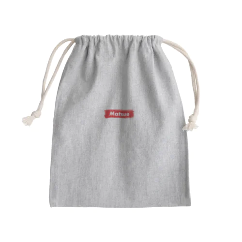 松江市 ｜普段づかいできるご当地グッズ｜ブラシボックスロゴ Mini Drawstring Bag