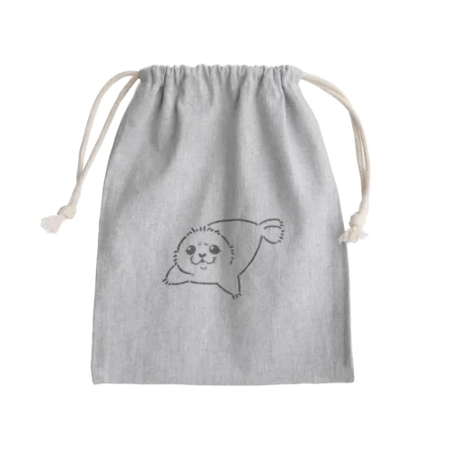 ワモンアザラシの赤ちゃん（文字なし） Mini Drawstring Bag