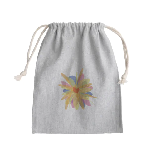 カラフルなお花 Mini Drawstring Bag