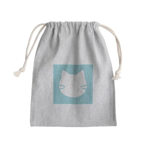 みずいろねこ Mini Drawstring Bag