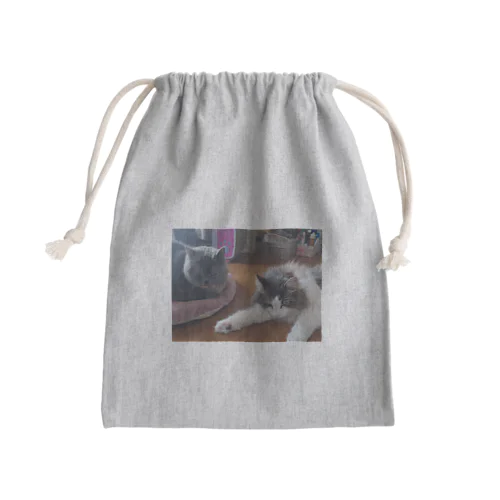 おねむな2匹 Mini Drawstring Bag