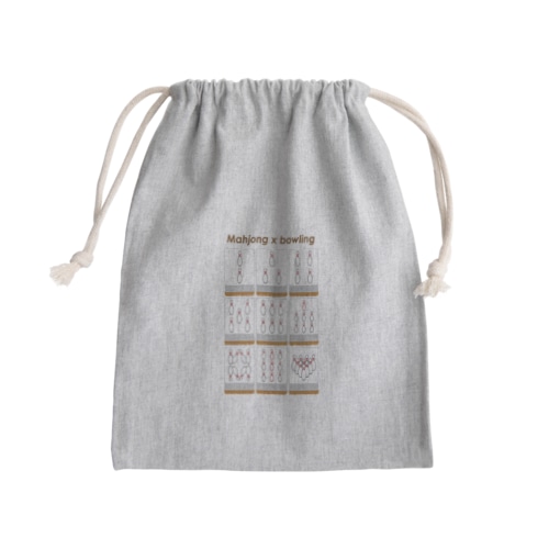 ボウリングピンズ  Mini Drawstring Bag