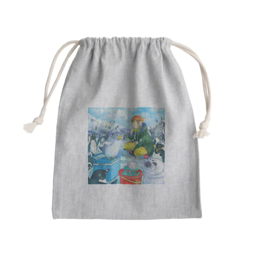 子ペンギンと女子。小物 Mini Drawstring Bag