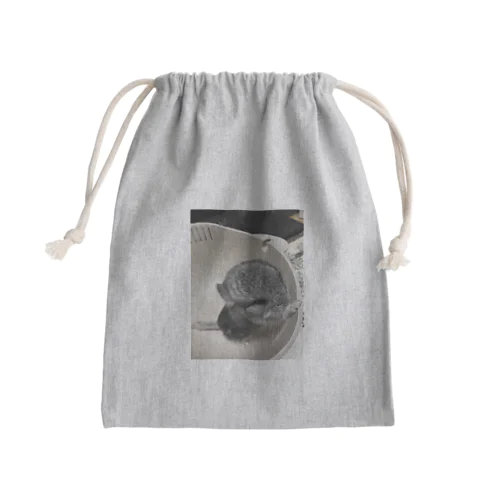 チンチラの赤ちゃん Mini Drawstring Bag