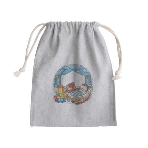 ゆりかご-ブルー- Mini Drawstring Bag