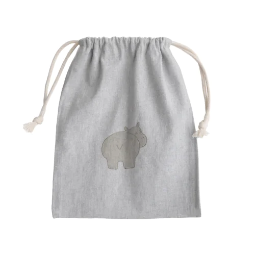 かばのおしり Mini Drawstring Bag