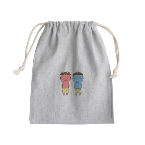 赤鬼くんと青鬼くん Mini Drawstring Bag