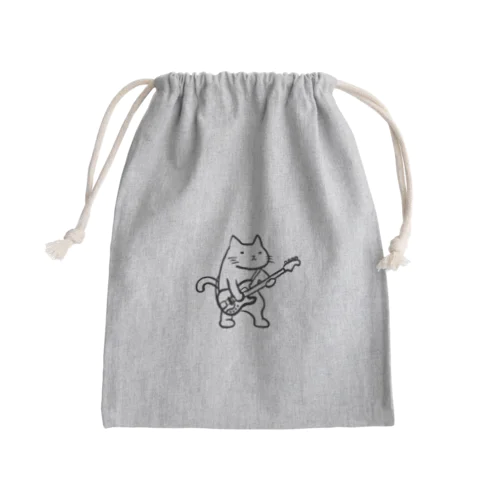 Bass_Cat Mini Drawstring Bag