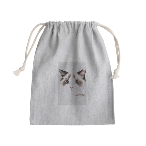 I love cat メンクイーン Mini Drawstring Bag