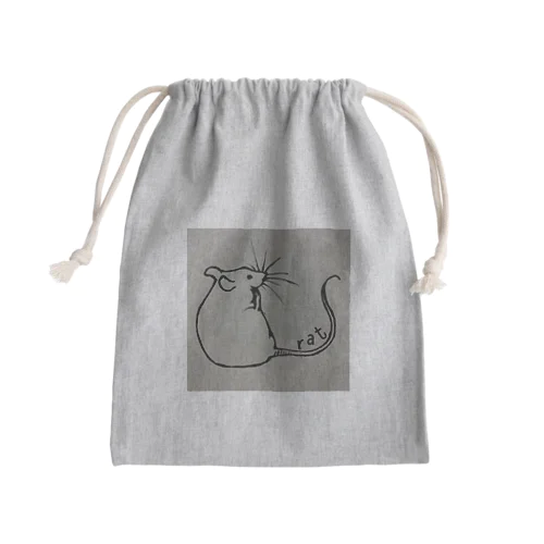 るるるラット Mini Drawstring Bag