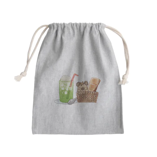 ハイエナさん（モーニングセット） Mini Drawstring Bag