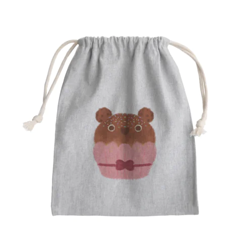 クマのチョコカップケーキ Mini Drawstring Bag