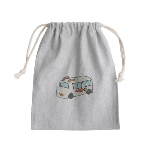 うさぎ幼稚園(白茶) Mini Drawstring Bag