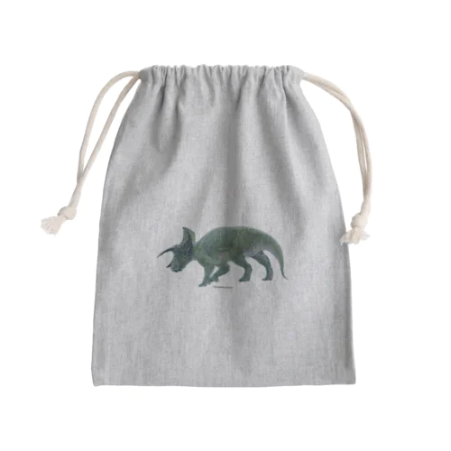 Triceratops prorsus(トリケラトプス ・プロルスス)着彩画 Mini Drawstring Bag