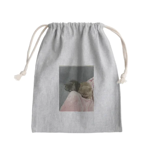 いねむりニャンコ Mini Drawstring Bag