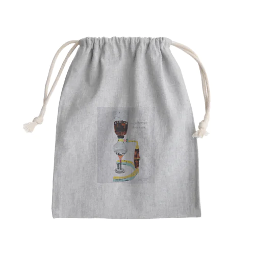 【喫茶店】茶居家 サイフォン ペーパーコラージュ Mini Drawstring Bag