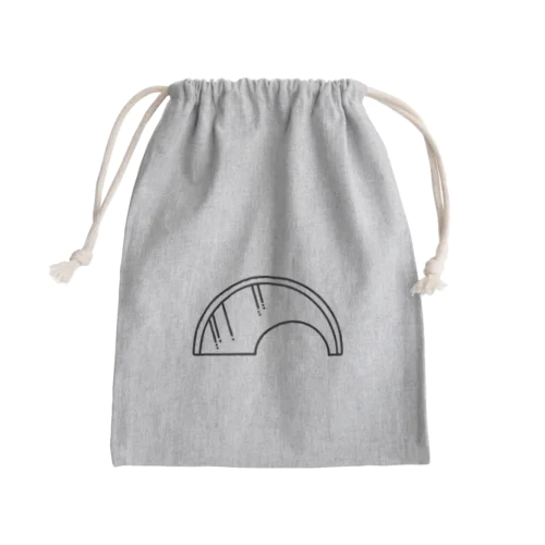 単色ラインサーモン Mini Drawstring Bag