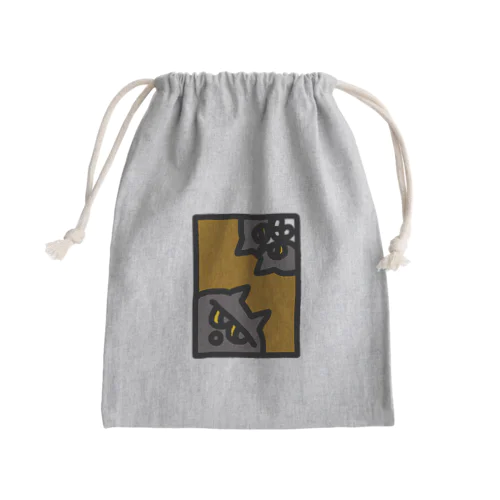 Moon & Tabby Window Mini Drawstring Bag