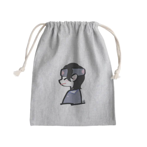 キツネ目さん／ムラサキヘアバンド Mini Drawstring Bag